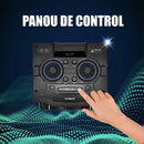 Boxa portabila Samus Fiesta 12 100 W Bluetooth USB slot card SD Aux in radio FM intrare microfon functie True Wireless Stereo negru microfon inclus telecomanda