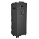 Boxa portabila Samus Fiesta 12 100 W Bluetooth USB slot card SD Aux in radio FM intrare microfon functie True Wireless Stereo negru microfon inclus telecomanda
