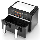 Friteuza cu aer cald Samus AF9BIG-S2500DW 2500 W 9 litri Separator compartiment detasabil Afisaj electronic color Touch Control Timer 10 programe Tehnologia Fry-Force 360°