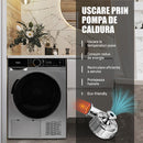 Uscator de rufe Samus SADP-836DS pompa de caldura 8 kg clasa D latime 60 cm functie Antisifonare igienizare UV blocare acces copii optiune pornire intarziata