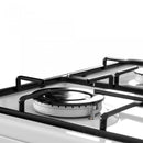 Aragaz pe gaz Samus SM450APBS 4 arzatoare cuptor pe gaz 49 litri latime 50 cm aprindere electrica la plita dispozitiv siguranta plita si cuptor geam dublu la cuptor capac metalic iluminare cuptor