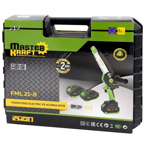 Minidrujba cu acumulator 21V 8" Master Kraft FML 21-8 (Brushless)