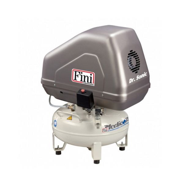 Compresor de aer medical Fini Dr.Sonic 102-24V-FM-0.75M 24 l 0.55 kW 8 bar 55 l/min uscator cu o singura coloana