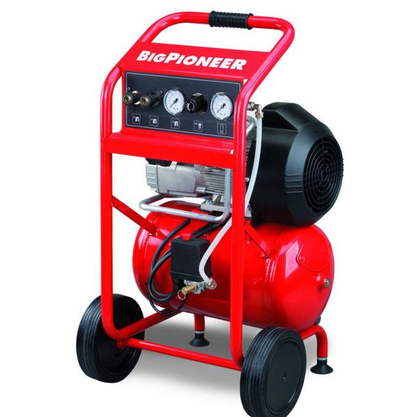 Compresor de aer cu ulei monofazat cu doi cilindri dispusi in V Fini BIG PIONEER VKM362-3M 2.2 kW 10 bar 310 l/min cu butelie de 20 l