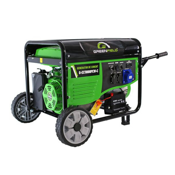 Generator de curent pe benzina Greenfield G-EC11000PEW-C portabil 230V 9.2 kVA pornire electrica