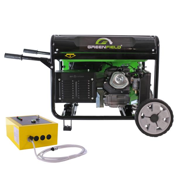 Generator de curent pe benzina Greenfield G-EC11000PEW-C+ATS_11000 portabil 230V 9.2 kVA pornire electrica automatizata cu panou ATS