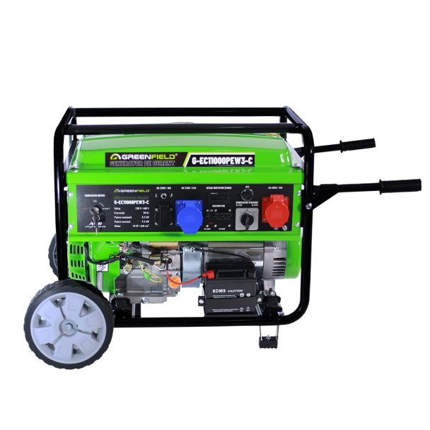 Generator de curent pe benzina Greenfield G-EC11000PEW3-C portabil 400/230V 9.2 kVA pornire electrica