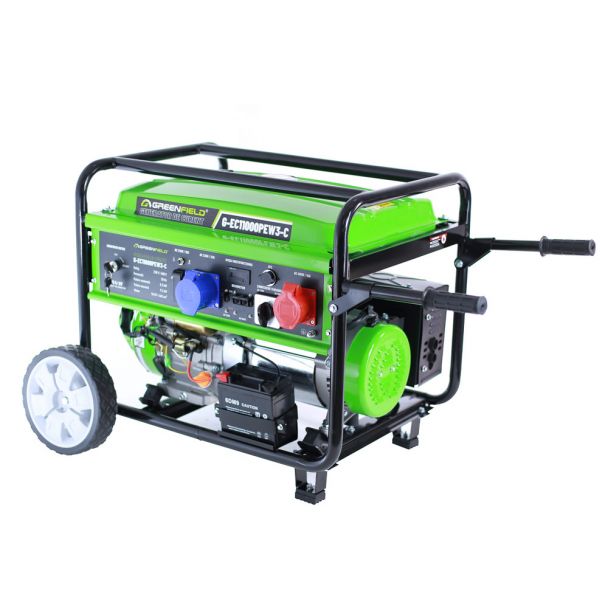 Generator de curent pe benzina Greenfield G-EC11000PEW3-C portabil 400/230V 9.2 kVA pornire electrica