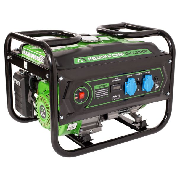 Generator de curent pe benzina Greenfield G-EC3100P portabil monofazat 2.3 kVA bobinaj alternator cupru