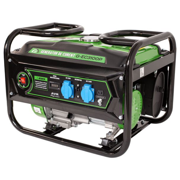 Generator de curent pe benzina Greenfield G-EC3100P portabil monofazat 2.3 kVA bobinaj alternator cupru
