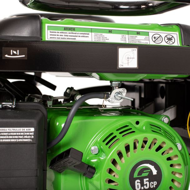 Generator de curent pe benzina Greenfield G-EC3600 portabil monofazat putere maxima 2.4 kVA