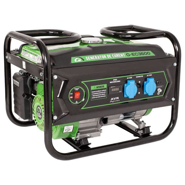 Generator de curent pe benzina Greenfield G-EC3600 portabil monofazat putere maxima 2.4 kVA