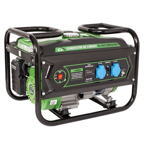 Generator de curent pe benzina Greenfield G-EC3600P portabil monofazat putere 2.4 kVA bobinaj alternator cupru