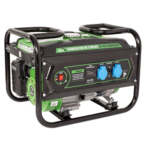 Generator de curent pe benzina Greenfield G-EC3600P portabil monofazat putere 2.4 kVA bobinaj alternator cupru
