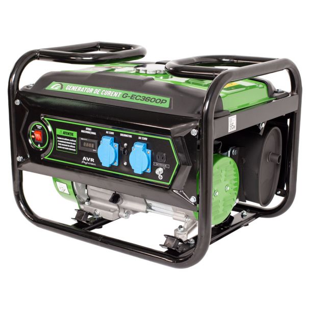 Generator de curent pe benzina Greenfield G-EC3600P portabil monofazat putere 2.4 kVA bobinaj alternator cupru