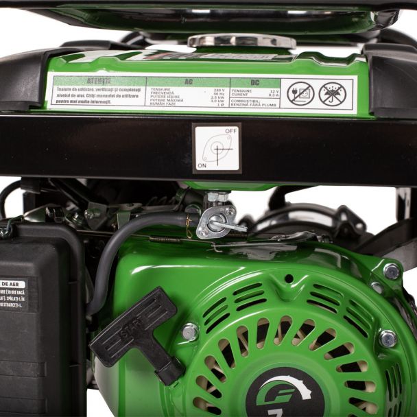 Generator de curent pe benzina Greenfield G-EC4100P portabil monofazat 3 kVA bobinaj alternator cupru