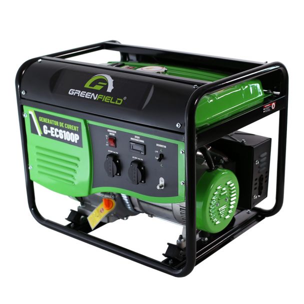 Generator de curent pe benzina Greenfield G-EC6100P portabil pornire manuala monofazat 4.5 kVA