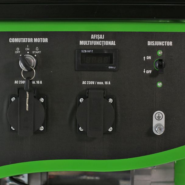Generator de curent pe benzina Greenfield G-EC6100PEW portabil, monofazat 4.5 kVA pornire electrica roti de transport