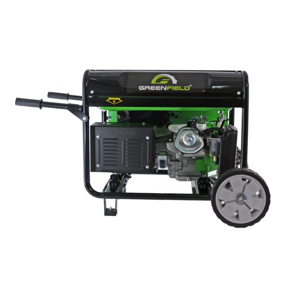 Generator de curent pe benzina Greenfield G-EC6100PEW portabil, monofazat 4.5 kVA pornire electrica roti de transport