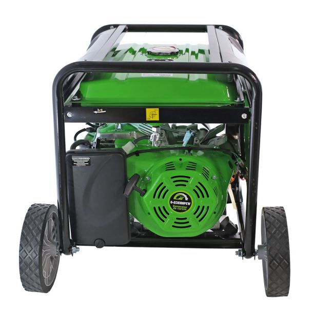 Generator de curent pe benzina Greenfield G-EC6100PEW portabil, monofazat 4.5 kVA pornire electrica roti de transport