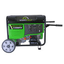 Generator de curent pe benzina Greenfield G-EC6600PEW portabil pornire electrica monofazat 5.5 kVA roti de transport