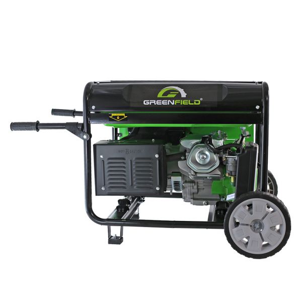Generator de curent pe benzina Greenfield G-EC6800PW portabil pornire manuala monofazat 6.1 kVA cu roti