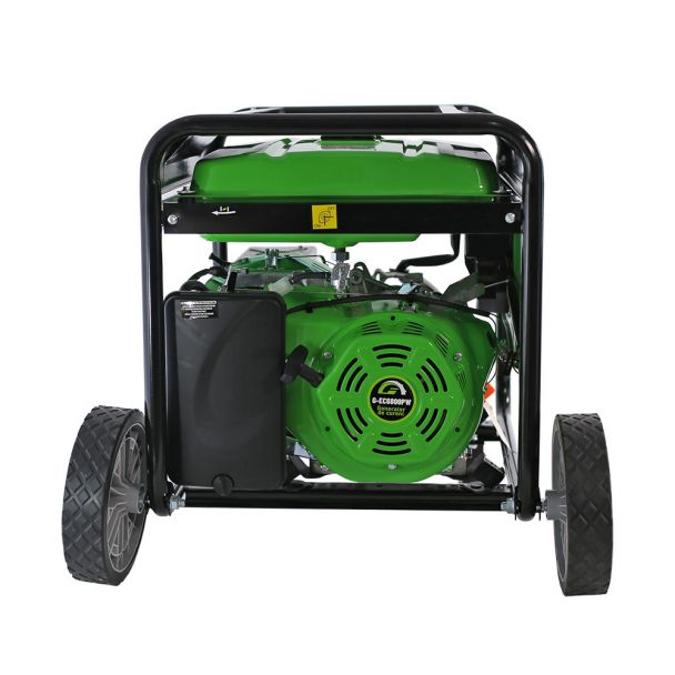 Generator de curent pe benzina Greenfield G-EC6800PW portabil pornire manuala monofazat 6.1 kVA cu roti