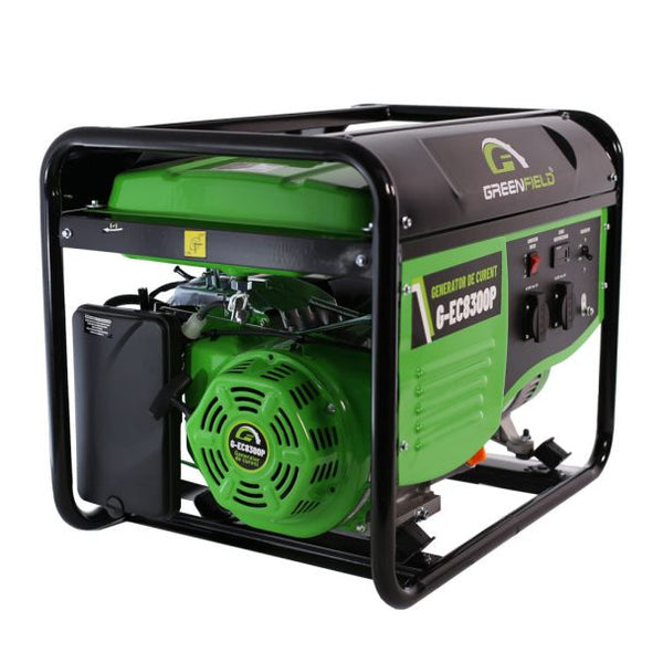 Generator de curent pe benzina Greenfield G-EC8300P portabil pornire manuala monofazat 7.7 kVA