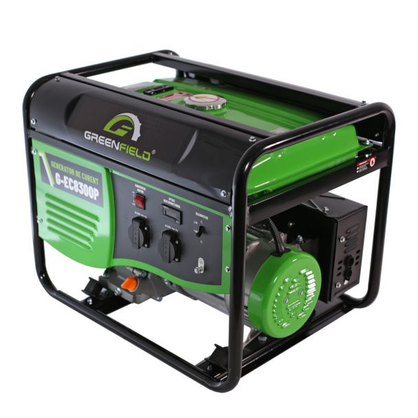 Generator de curent pe benzina Greenfield G-EC8300P portabil pornire manuala monofazat 7.7 kVA