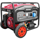 Generator curent Weima WM 8500E Inverter motor 18 CP 4 timpi putere maxima 8kVA 230V benzina rezervor 28 l pornire electrica roti si maner transport