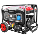 Generator curent Weima WM 8500E Inverter motor 18 CP 4 timpi putere maxima 8kVA 230V benzina rezervor 28 l pornire electrica roti si maner transport