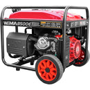 Generator curent Weima WM 8500E Inverter motor 18 CP 4 timpi putere maxima 8kVA 230V benzina rezervor 28 l pornire electrica roti si maner transport