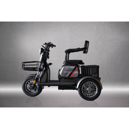 Tricicleta electrica Arora Ruzgar fara permis viteza 25 km/h autonomie 40 km acumulator 60V/20Ah-Gri
