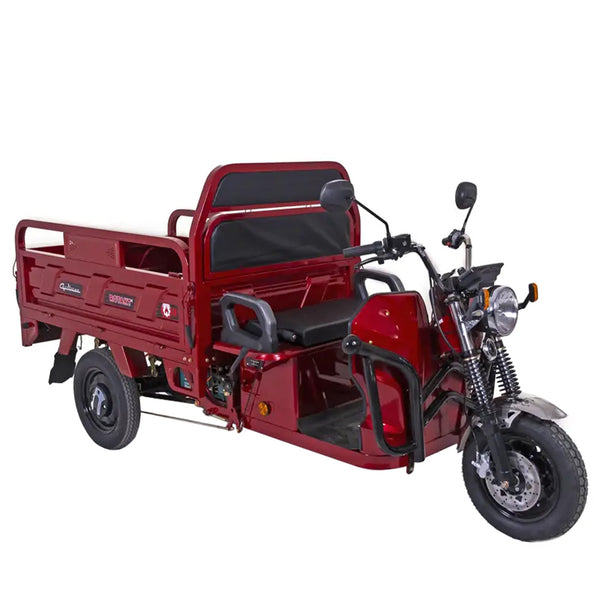 Tricicleta electrica Rotakt Guliver putere 2000W viteza 25 km/h autonomie 68 km baterie Plumb-Acid 72V/58Ah greutate admisa 617kg fara permis - rosu