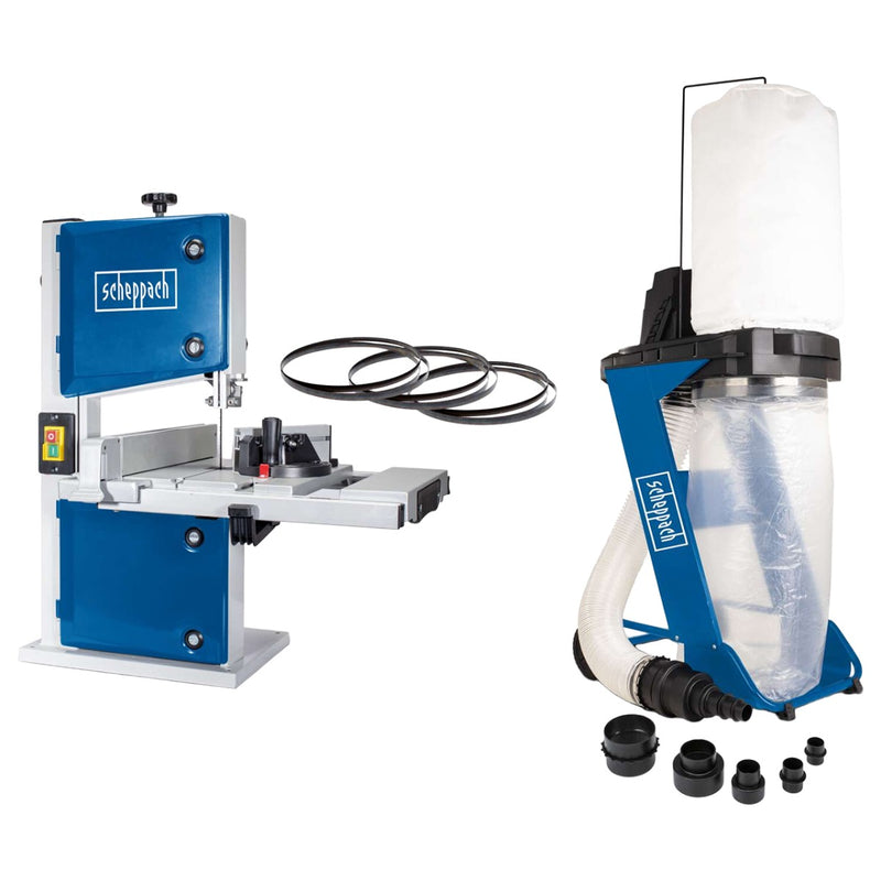 Fierastrau cu banda Scheppach HBS 30 putere 350W + Aspirator rumegus Scheppach DC 500