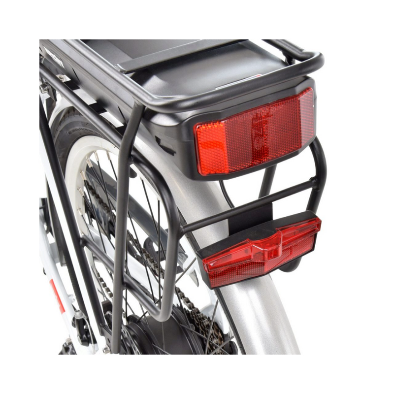 Bicicleta electrica Hecht prime shadow cu sasiu din aluminiu schimbator shimano acumulator 36 v