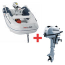 Pachet Barca pneumatica Honda Honwave T30-AE3 cu podina aluminiu greutate 54 kg 4 pasageri lungime 2.97 m + Motor barca Honda BF5 SHU cu Eche cizma scurta 5 CP