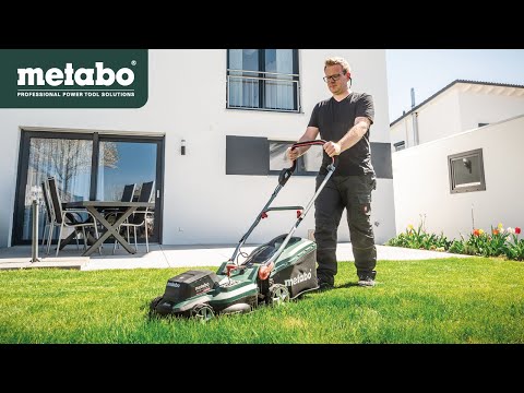 Masina gazon Metabo RM 36-18 LTX BL36 cu acumulatori latime lucru 36 cm volum cos 45 l Acumulatori 2 x 18V / 5.2 Ah Incarcator 2 x ASC 55 "Air cooled"