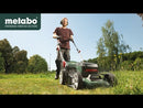 Masina gazon Metabo RM 36-18 LTX BL46 cu acumulatori motor fara perii latime lucru 46 cm volum cos 55 l Acumulatori 2 x 18V / 5.2 Ah Incarcator dublu ASC 145 Duo "Air cooled"
