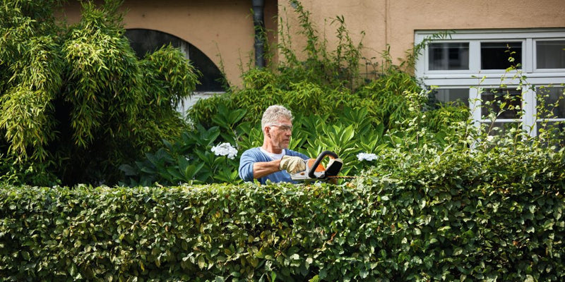 Foarfeca gard viu STIHL HSA 45 putere 0.14 kW lama 50 cm sistem AI cu acumulator integrat si incarcator