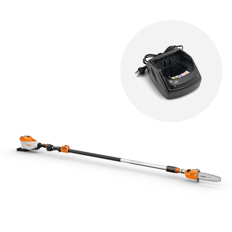 Motofierastrau telescopic profesional STIHL HTA 135.0 putere 1.1 kW lama 30cm/12" lungime 405 cm + incarcator AL 101