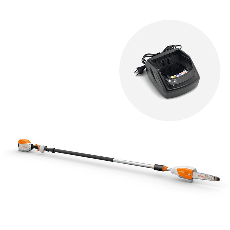 Motofierastrau telescopic profesional STIHL HTA 86 putere 0.85 kW lama 30 cm lungime 390 cm + incarcator AL 101
