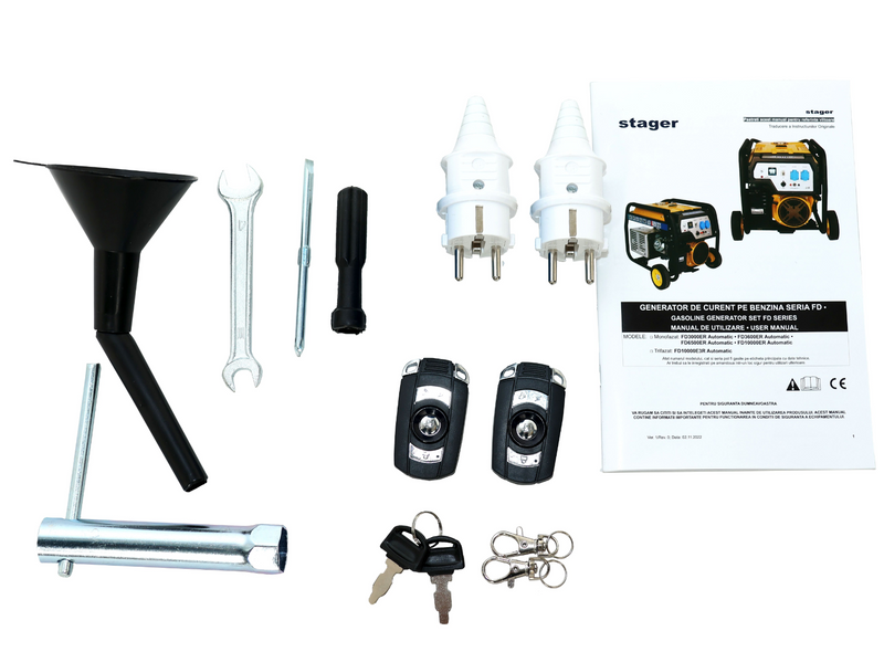 Generator curent Stager FD 3600ER putere 3 kW 230V benzina pornire electrica AVR permite automatizarea ATS Stager FDATS230 1l ulei motor AgroPro