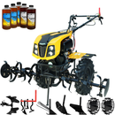 Motocultor ProGARDEN Campo 1273 Alpine motor 12 CP diesel Euro V 2+1 viteze latime lucru 162 cm roti 6.00-12 pornire electrica 2 prize putere roti metal plug arat rarita reglabila plug cartofi cultivator plug reversibil 5l ulei