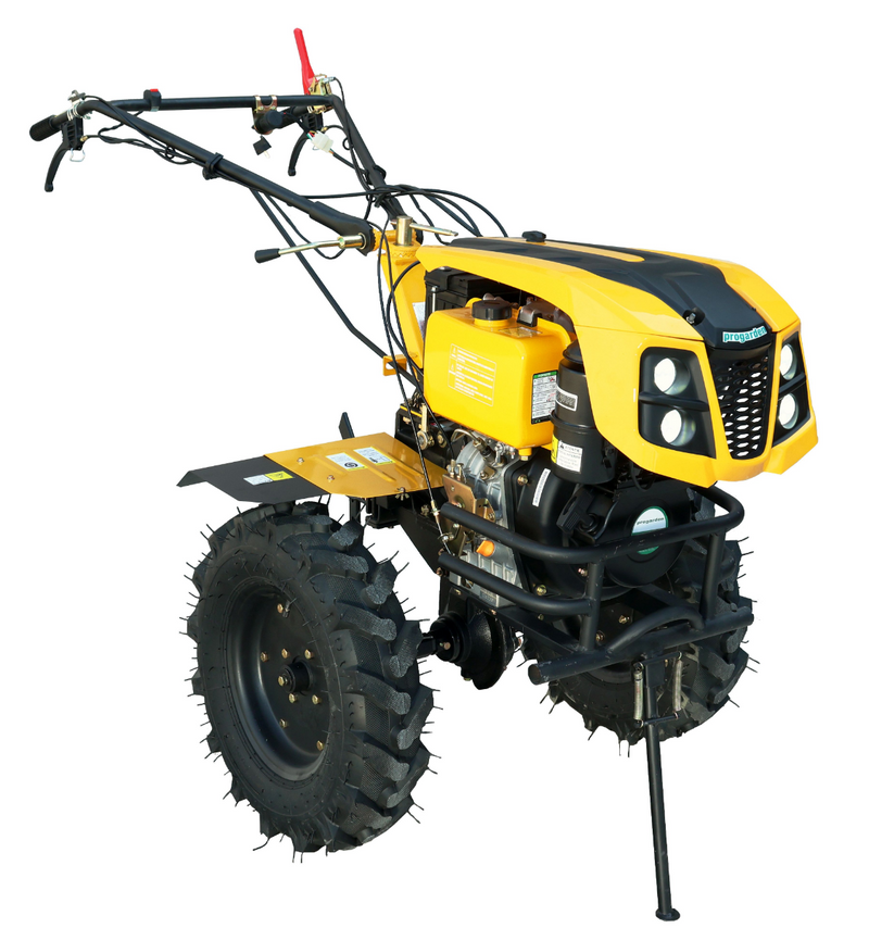 Agregat 4x4 Diesel Motocultor ProGARDEN Campo 1273 Alpine + Remorca ProGARDEN Alpine RM500T cu tractiune G2 500kg