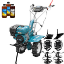 Motocultor DAKARD 1000B motor 7 CP latime lucru 80 cm freze roti cauciuc roti metal plug arat rarita reglabila 3l ulei