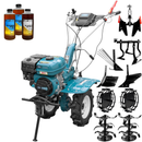 Motocultor DAKARD 1000B motor 7 CP latime lucru 80 cm freze roti cauciuc roti metal plug arat rarita reglabila plug cartofi cultivator plug reversibil 3l ulei