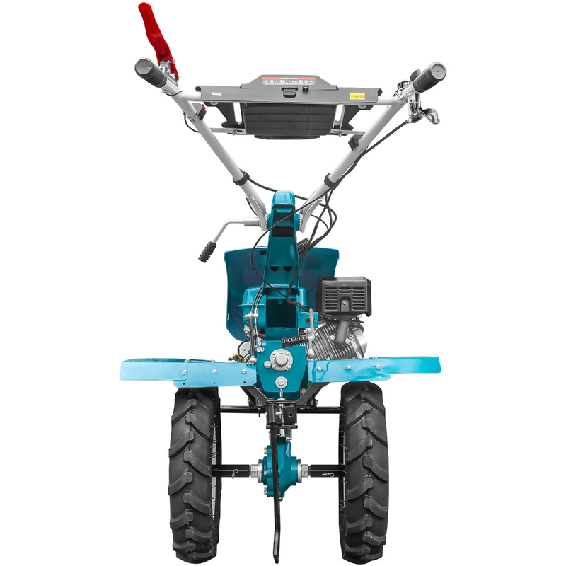 Motocultor profesional DKD HS 1100D motor 18 CP latime lucru 80-120 cm capota cu far freze roti cauciuc roti metal rarita reglabila plug arat plug cartofi cultivator plug reversibil 5l ulei