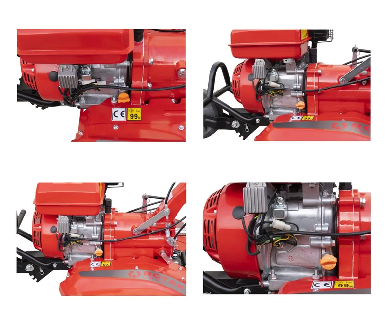 Motocultor Rotakt Titan RO110RV motor 8 CP 212 cmc benzina 2+1 viteze latime lucru 56-90 cm freze roti cauciuc 5.00-8" 3l ulei