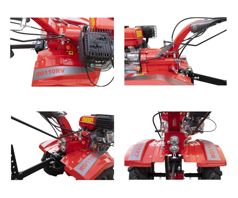 Motocultor Rotakt Titan RO110RV motor 8 CP 212 cmc benzina 2+1 viteze latime lucru 56-90 cm freze roti cauciuc 5.00-8" 3l ulei